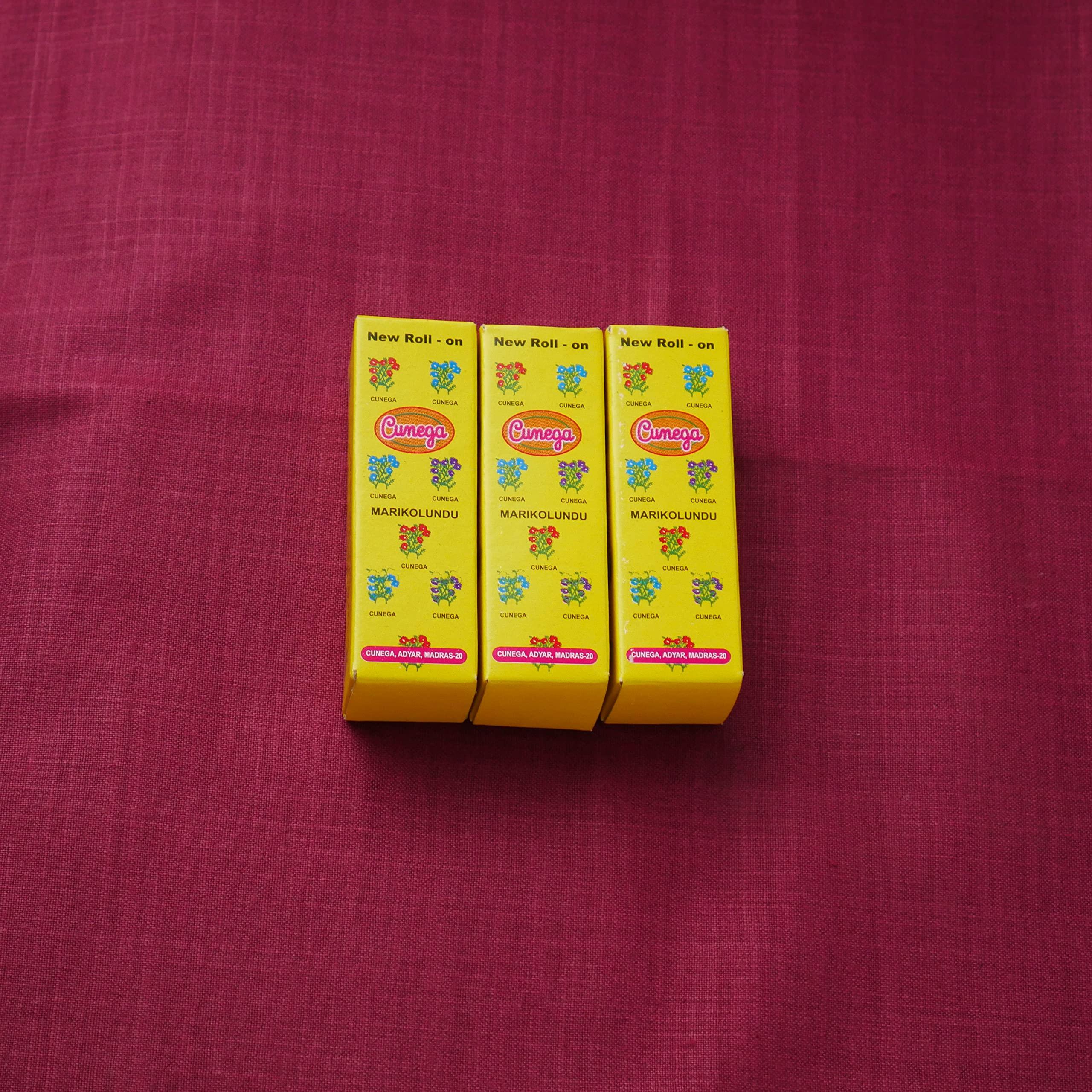 Cunega Marikolundu Oil (South Indian Davana/Marikolundhu/Marikolunthu) - 3pcs x 3g Roll on