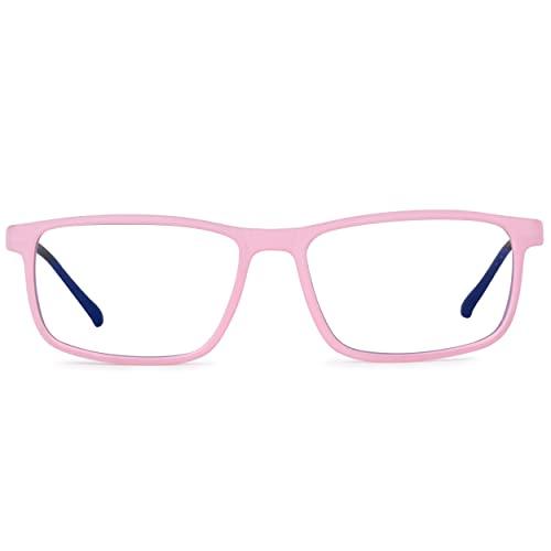 Aferlite Aferlite Gold Series Zero Power Unisex Rectangular Computer Glasses Blue Ray Cut Technology For Eye Protection Clear Vision (53 mm Medium) (Multicolor D)