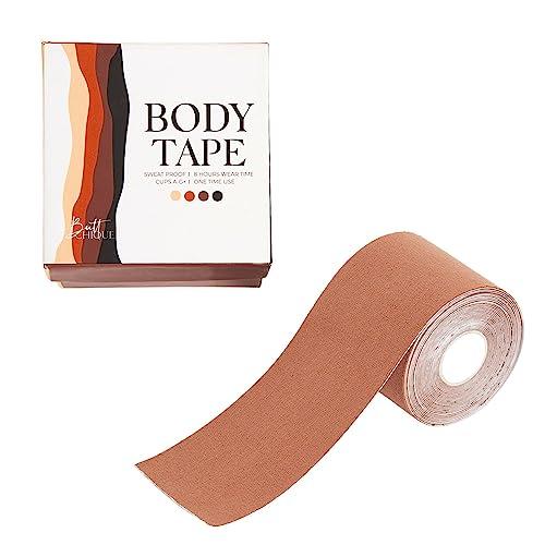 BUTTCHIQUE BUTTCHIQUE Cinnamon Breast Lift Body Tape (5 Meter Roll), Lifts Your Breasts, Gives The Perfect Cleavage & Supports from All Directions, Lasts Upto 8-10 Hours