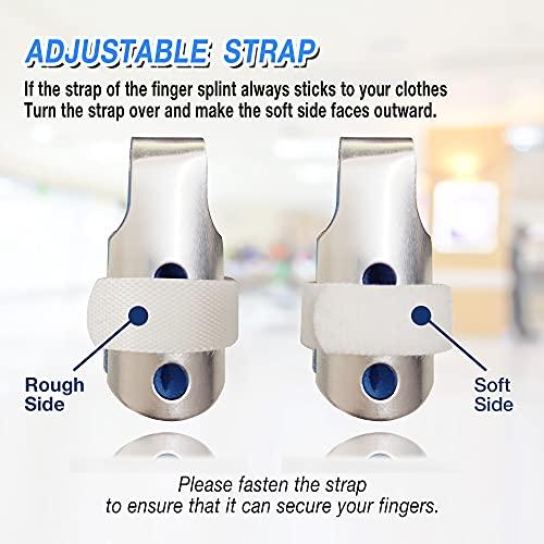 BRMDT BRMDT Trigger Finger Splint, Aluminum Thumb Splint Finger Support for Promote The Rehabilitation of Finger Fracture Fingers/Bent Finger, Adjustable Finger Brace(3 Pieces, 3 Size)
