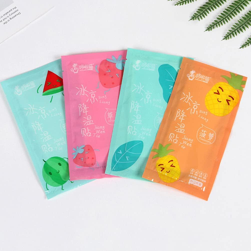 HEALLILY HEALLILY 40Pcs Cooling Forehead Strips Headache Gel Pads Fever Reducer Pad Cooling Sticker Forehead Cooling Strips