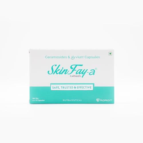 SkinFay Skinfay- A Capsule combination of ceramoside & alyvium | For Inflammation | Improves skin moisturization | Alyvium 300mg | Ceramosides 35mg