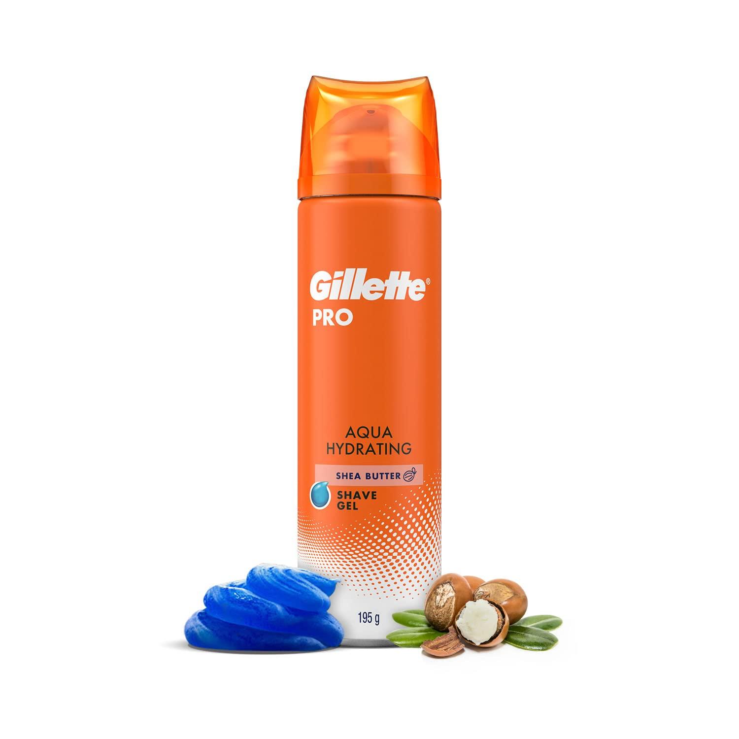 Gillette Gillette Pro Shaving Gel Aqua Hydrating With Shea Butter-195 Ml & Classic Sensitive Shave Foam - 418 G (33% Extra)