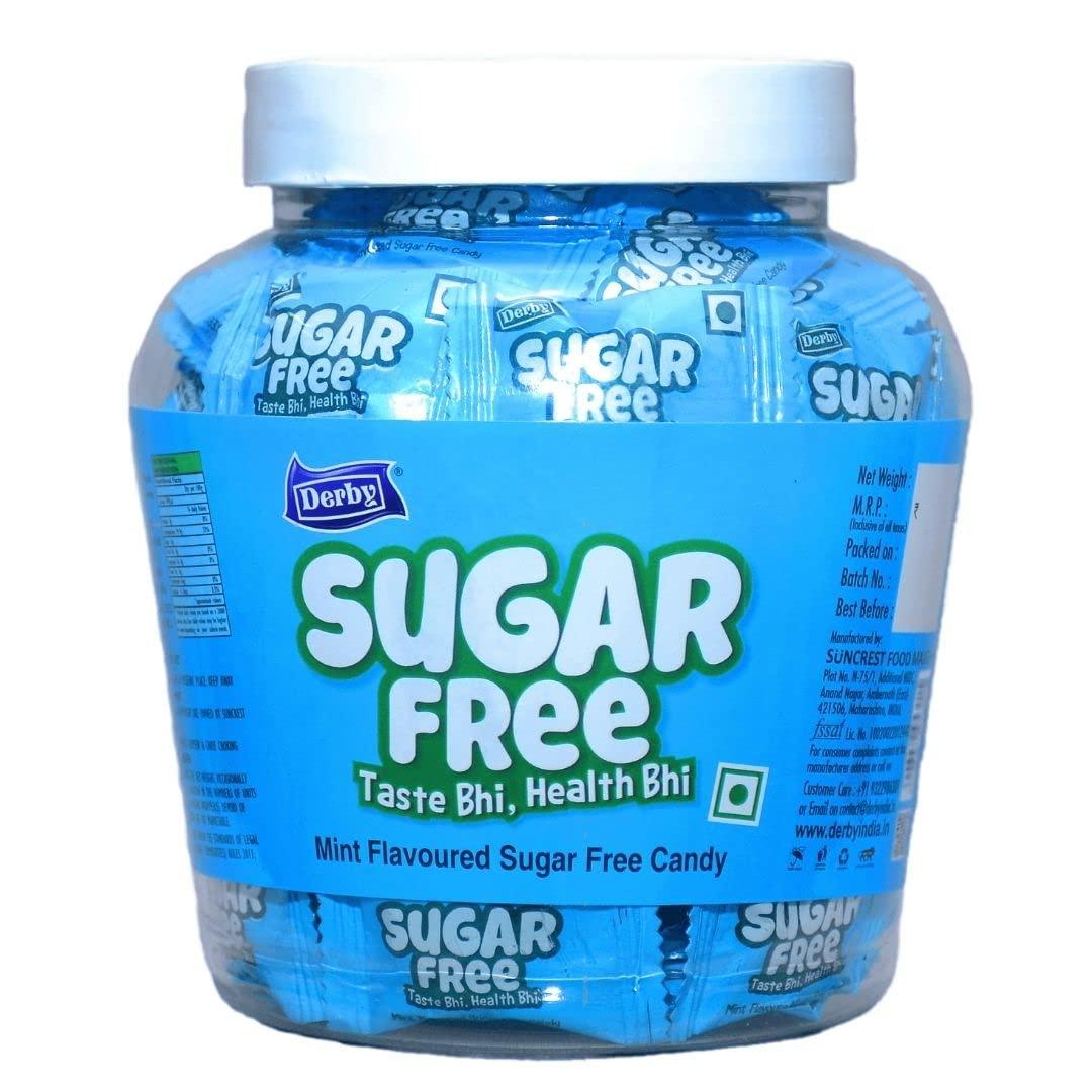 Derby Derby Sugar-Free Mint Candy Jar (100pcs) & VitaCin Poly (100pcs) / Suitable for All/Enriched with Vitamin C/No Sugar Candy. / Combo Pack of 2 / 650Gms