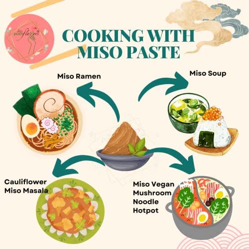 Alla's Posh Flavors Alla's Posh Flavors Dark Soy Aka Miso Paste | Authentic Japanese | Formulated & Made under Japanese Guidance | Contains Live Koji Probiotics | No Preservatives | 100% Natural (Aka Miso, 200 Grams)