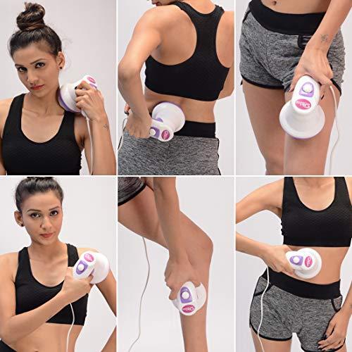 GET SET GO 3-in-1 Electric Handheld Full Body Massager with 4 attachments & variable speed for pain relief, body toning and massaging.