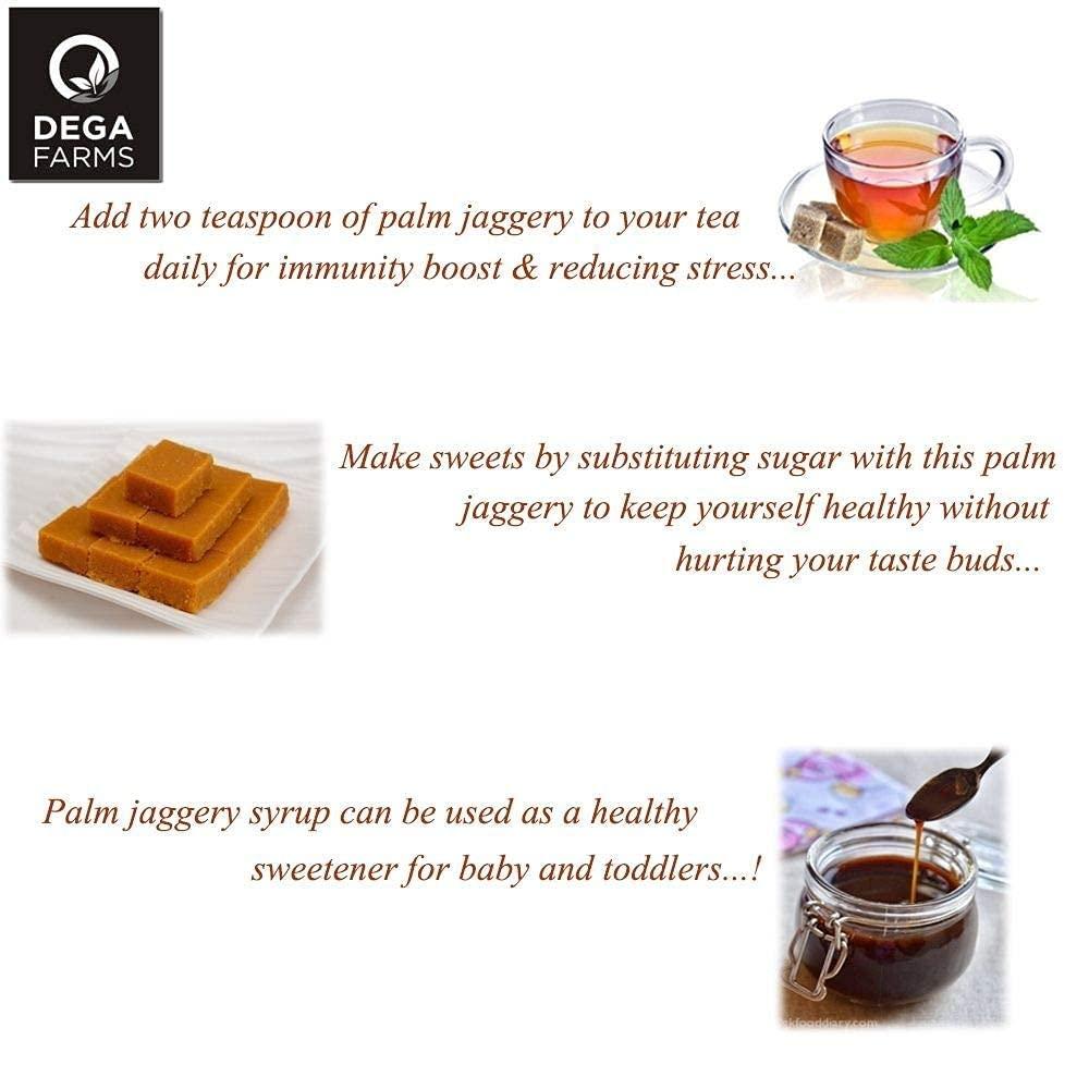 Dega Farms DEGA FARMS Premium Pure Palm Jaggery - 200GM Each ( Pack of 2 )| Made with 100% Pure, Organic & Natural Ingredients - Sedex Certified