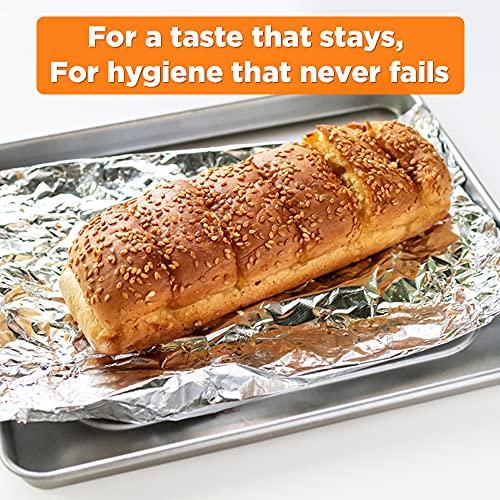 House wrap House Wrap Aluminium Foil 70g (40+30g) for Food Packing, Cooking, Baking - Aluminium Foil 9 Meter Net Guaranteed 11 Microns in Thickness for Keeping Food Warm (Pack of 1)