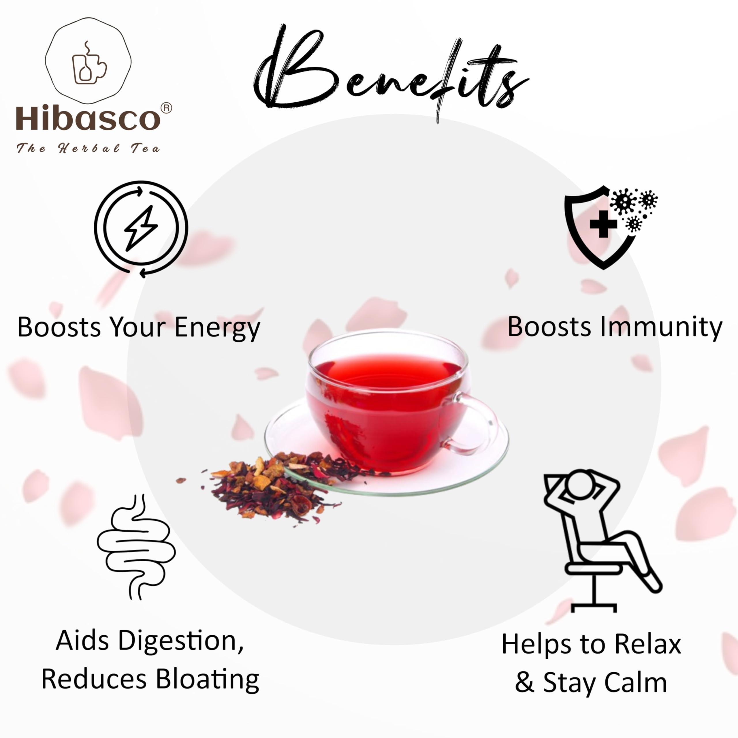 HIBASCO HIBASCO Rose Petals Tea | Natural Colorant | Used for Hot Tea | Iced Tea | Cocktails | Mocktail | Syrups | 60 gm