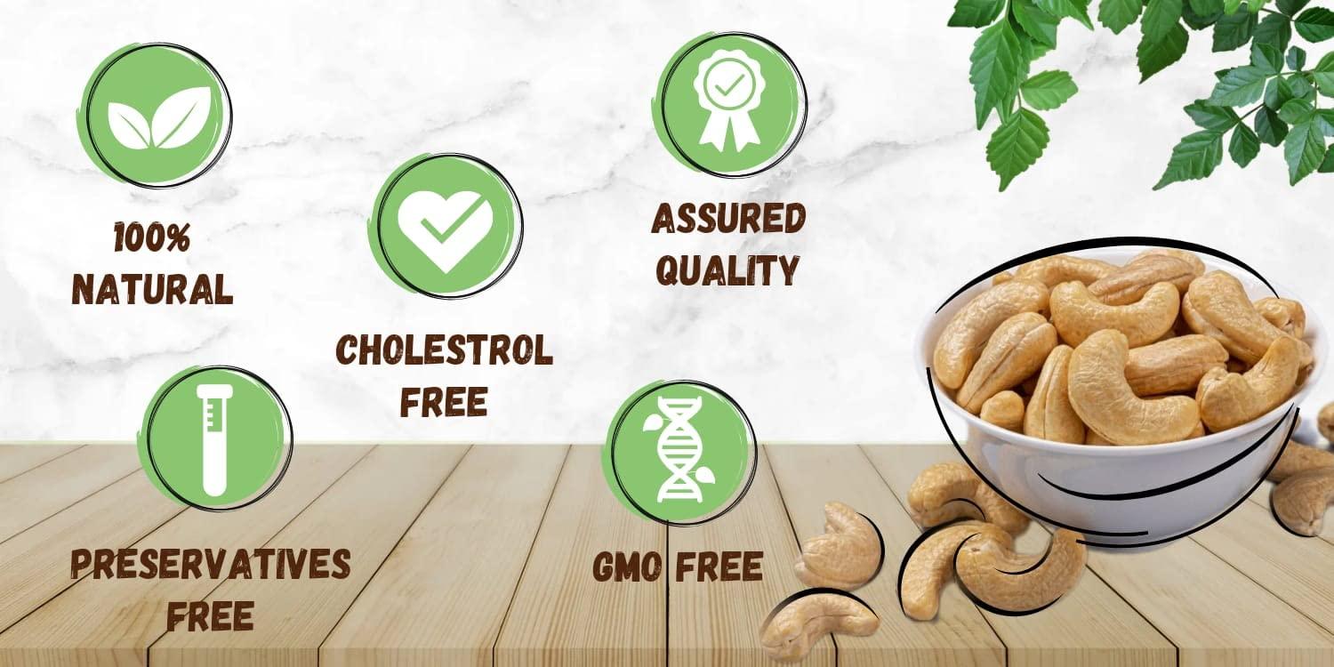 tryble Tryble Plain Cashew | Kaju | W320 Grade Whole Cashews 200 g | Nutritious, Delicious & Crunchy Kaju | Tasty Sweet Cashews for Snacking