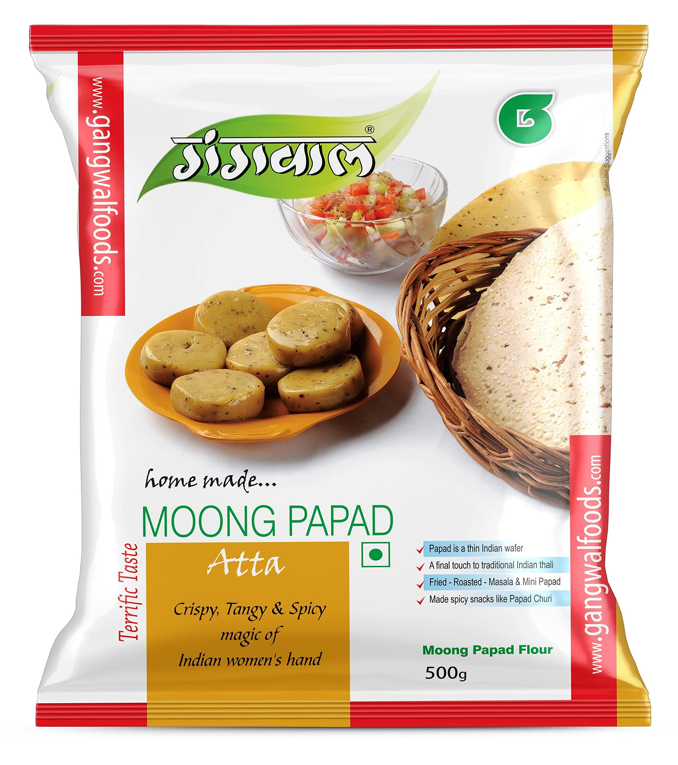 Gangwal Gangwal Moong Papad Atta 500 GM | Mix Moong Dal Papad Atta Instant Snacks