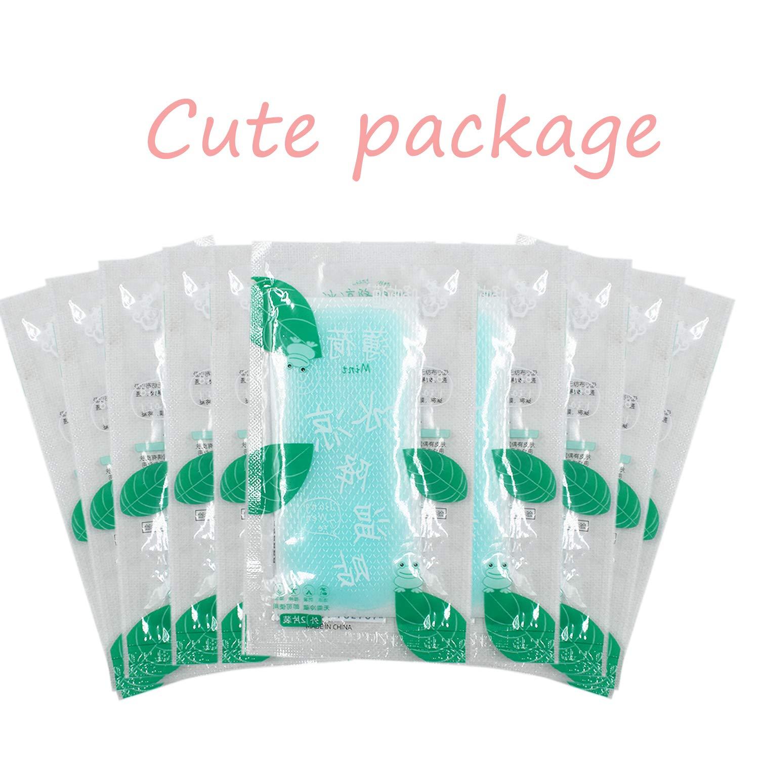 Alovexiong 20 Sheets Fever Cooling Gel Patches, Cooling Forehead Strips Cool Gel Pads for Dog Foot Baby Kids Children Adult Relieve Headache,Toothache Pain, Drowsiness Fatigue Refreshing Sunstroke