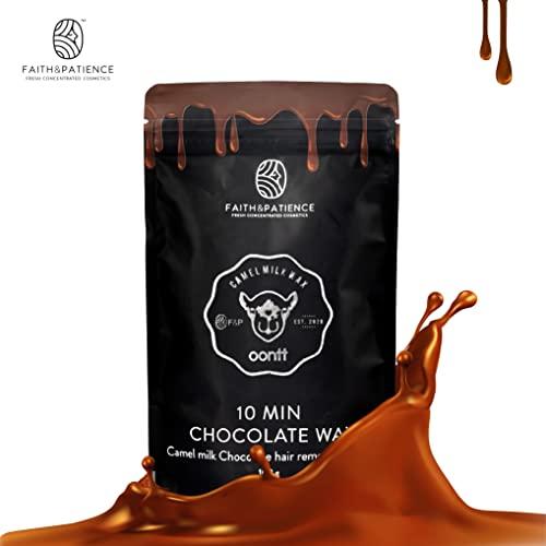 FAITH & PATIENCE FAITH & PATIENCE 10-Minute Chocolate Hair Removal Wax Powder Full Body, Easy Home Use, Chemical-Free, No Irritation Or Rashes For Men & Women (100G)