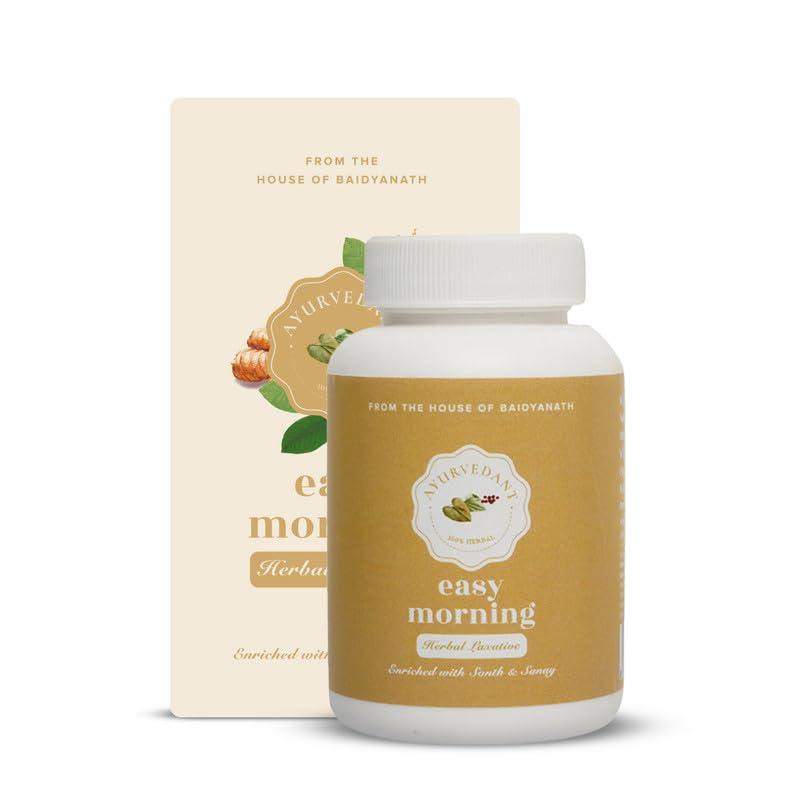 Ayurvedant Ayurvedant Easy Morning Tab For Helpful in Constipation, Improve Digestion & Healthy Bowel Movement (60 Tablets)