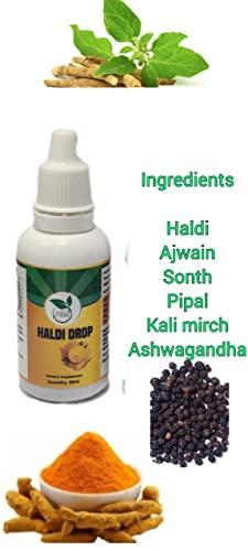 A.G.M A.G.M Haldi drop 30ml Helps in Boosting Immunity | Yellow Turmeric Drops | 100% Natural Turmeric Drop for Glow Skin, Healthy Hair, Joint Pain Relief Use with Water/Tea/Milk/Coffee