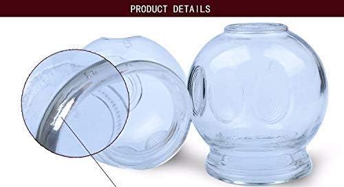 4beauty Therapy 4beauty Therapy Massage Cupping Cup Therapy set | 16 Glass Cups for Acupuncture Cupping Sets Chinese Medical Magnetic Acupuncture Vacuum Cupping Set Professional Cupping Kit