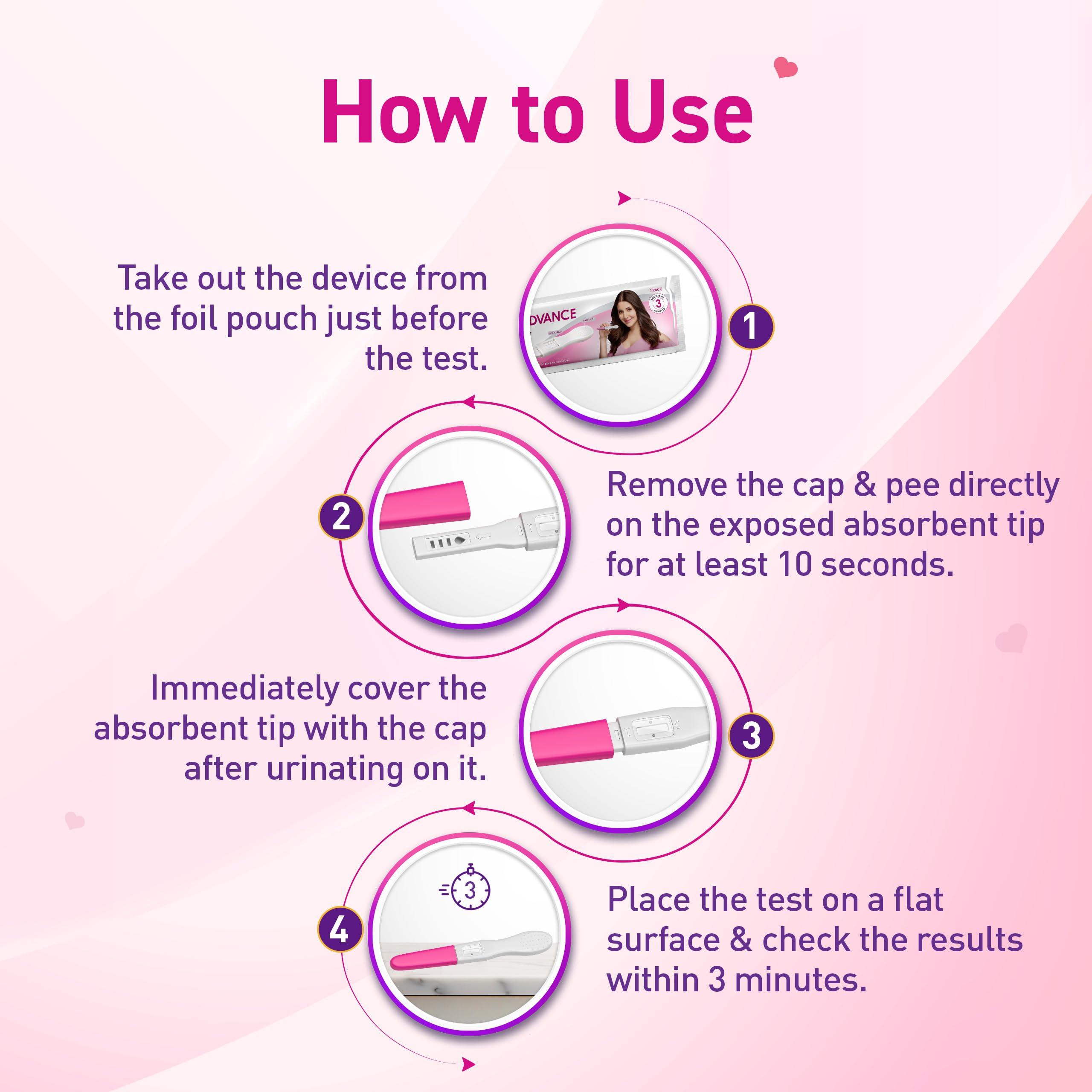 Prega News Prega News Advance, HCG Home Pregnancy Test, Midstream Urine Test Kit, One Step Pregnancy Test, Easy to Use, Accurate Result in Just 3 Minutes x Pack of 1 (2)