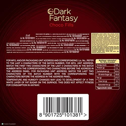 Sunfeast Dark Fantasy Sunfeast Dark Fantasy Choco Fills, 300Gm, Original Filled Cookies With Choco Crme & Yumfills, 253Gm, Rich Chocolate Pie Cake