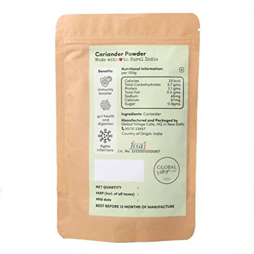 GLOBAL VILLAGE CAFE GLOBAL VILLAGE CAFE Dhaniya Powder/Coriander Powder - 100gm, Pack of 4
