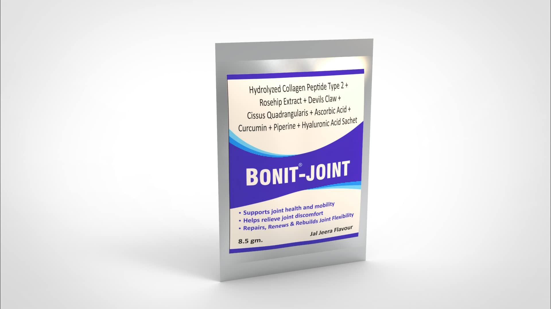S G WELNESS S G Welness Bonit-Joint | Joint Support Supplement for Flexibility and Mobility | Joint Pain Relief Supplement with Jal Jeera Flavor | Suitable for Men & Women - Pack of 15 Sachet