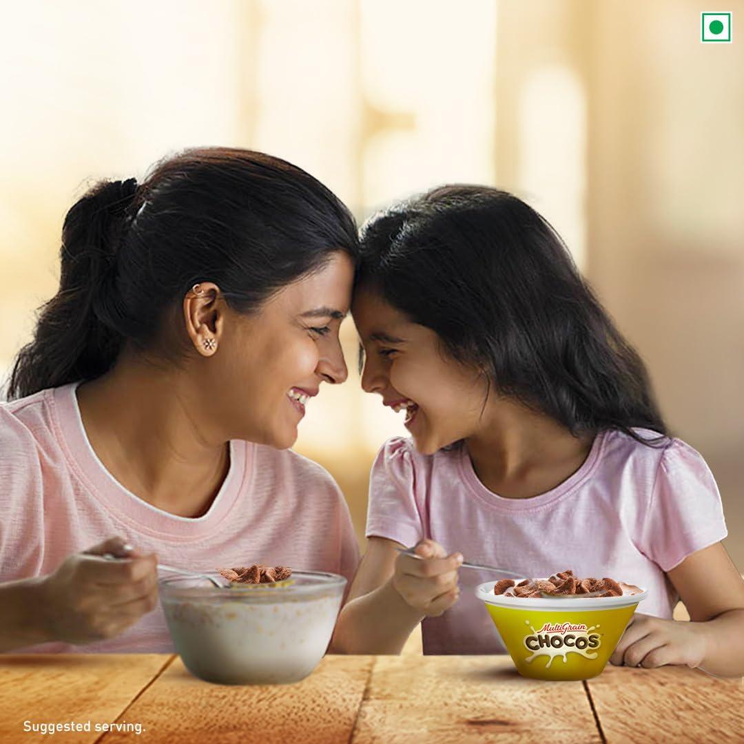 Kellogg's New Kelloggs Multigrain Chocos, 250g | Multigrain Energy, More Chocolatey | No-Maida | Power of 5 nutrients  Protein, Fibre, Iron, calcium, Vitamins | Kids Breakfast cereal