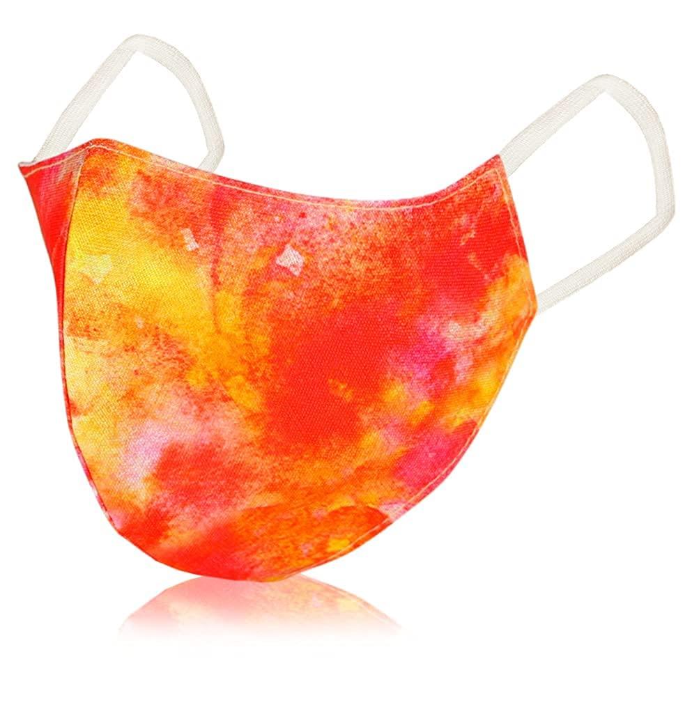 ZEPOLI ZEPOLI Cloth Mask Fashion/Plain/Orchid Flower Soft Cloth Face Mask - Tie-Dye Fashion Print Cloth Face Mask -Washable & Reusable Cotton Masks for Adult (DARK TIE-DYE 5 Piece)