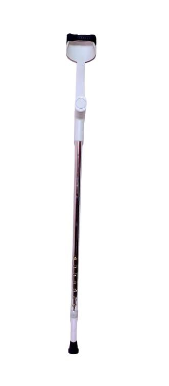 ALBANIO ALBANIO Single Leg Chrome Plated Walking Stick for Old Age, Orthopedic Patient's Walk Support, Ideal for Old, Fractured, Injured and Handicapped People, Stick for Senior