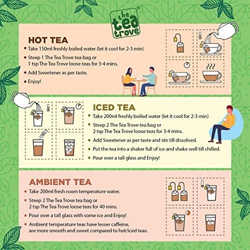 the tea trove The Tea Trove Skin Magic Herbal Tea with Loose Tea Filter | Helps Skin Detox for Rich Clear Glowing Skin | Steep as Hot Skin Detox Tea or Iced Antioxidant Acne Drink | Caffeine Free (50gms, 25 Cups)