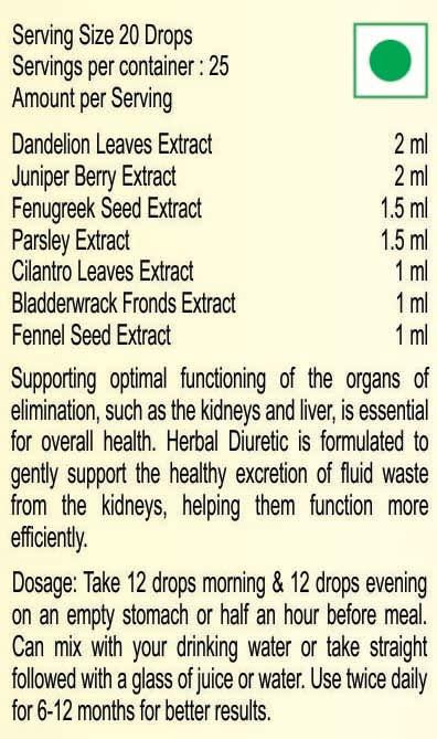 Tonga Herbs DOUBLE STRENGTH HERBAL DIURETIC DROPS - 50 ML(GET 1 BOTTLE DOUBLE STRENGTH HERBAL DIURETIC 50ML DROPS FREE)