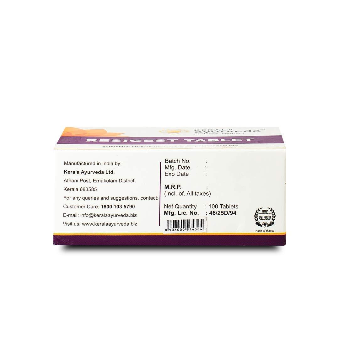 KERALA ayurveda Kerala Ayurveda Resigest Tablet 100 Nos x pack of 3