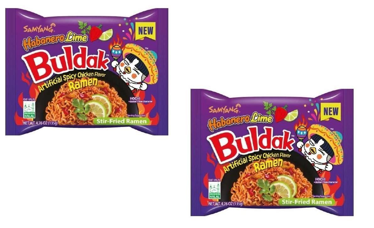 Sam Yang Samyang Korean ramen Hot Pepper Spicy Jjamppong Flavour Spicy Noddles 115X2gm (Imported) Pack of 2 (230Gm)(Non - Vegetrian)