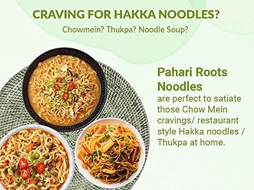 Pahari Roots Pahari Roots - Special Thin Hakka Vegetarian Noodles (2X300G) | Chowmein Handmade Instant Noodles Light & Flavourful Make Delicious Khow Suey,Ramen,Chopsuey, Noodle Soup Hakka Noodles Pack In Fresh