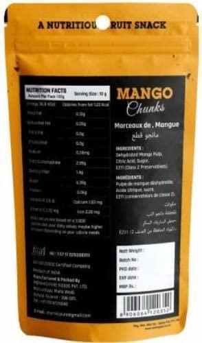 Generic Kamdhenu Foods Dried Fruit Mango Chunks Healthy Candy | Snacks, Pack of 3 | 100gm Each