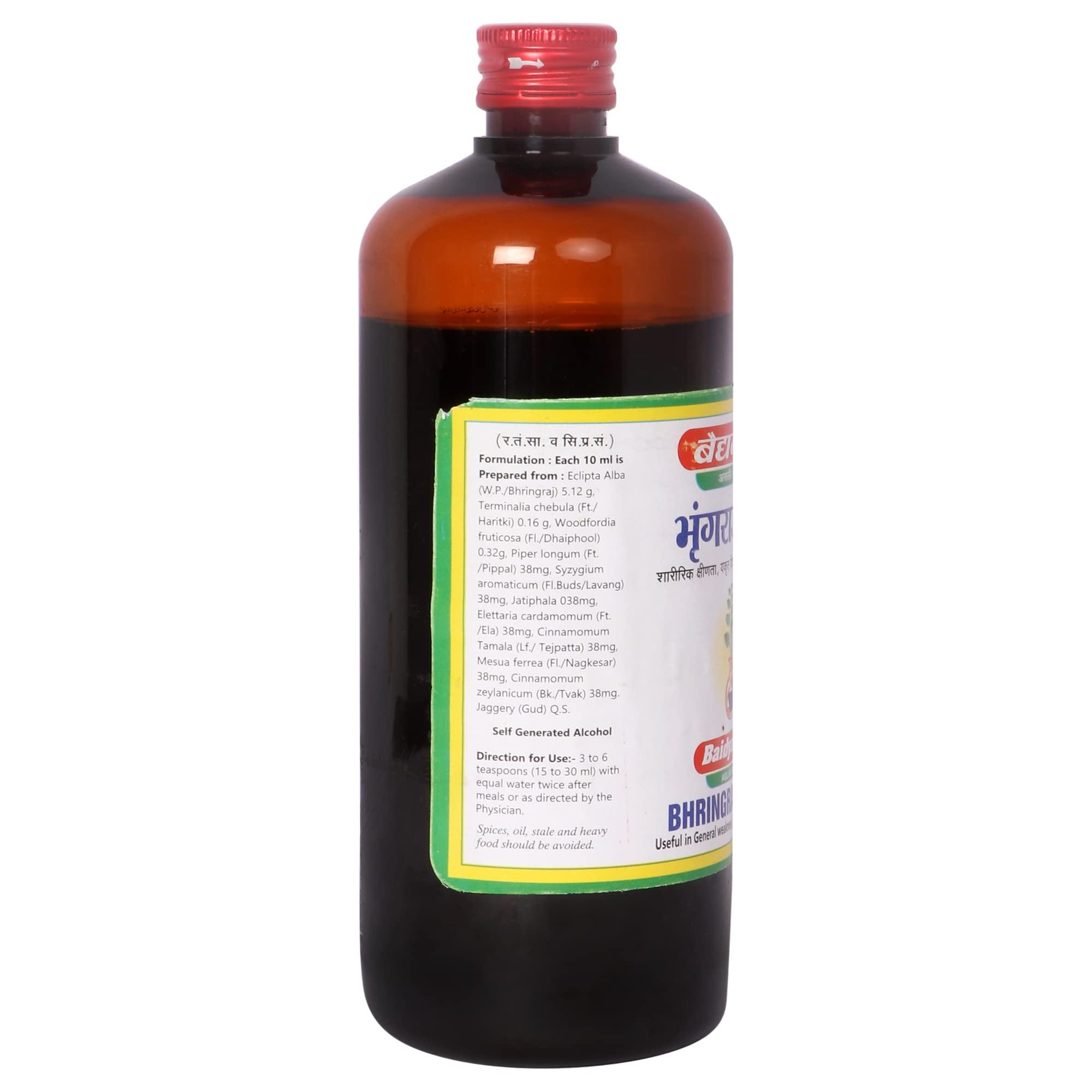 Baidyanath Baidyanath Bhringrajasava 450 Ml Syrup & Mahabhringraj Tel 100 Ml