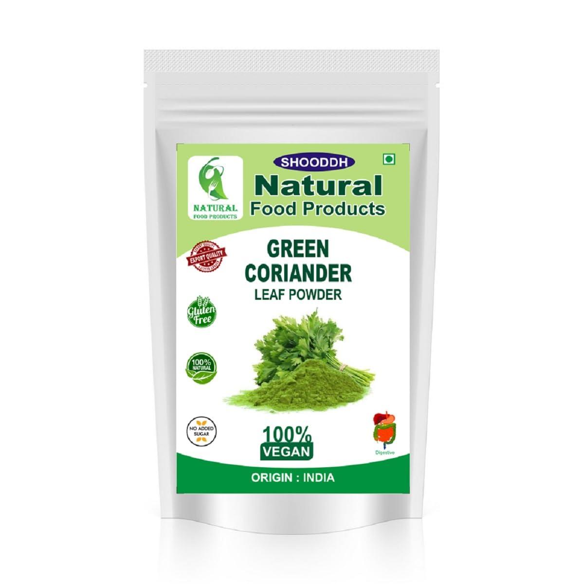 SHOODDH SHOODDH Green Coriander Leaf Powder | Natural Dhaniya Leaf Powder 1 kg + 1kg