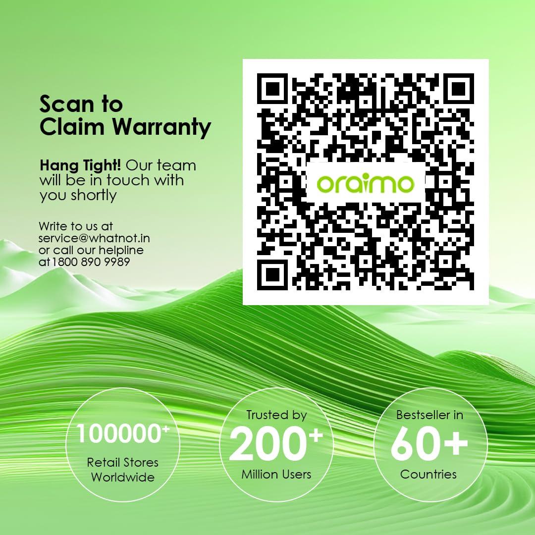 Oraimo Oraimo SmartShaver 2 Premium Cordless Electric Shaver for men,Wet & Dry Electric Shaver with Pop-Up Trimmer,Super Fast Charge 60 minutes Runtime,Rechargable,3 Head 360° Rotary Shaver for Men