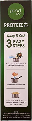 gooddot GoodDot Proteiz Plus | Protein Chunks | 100% Vegetarian Chunks | High In Nutrition | No Cholesterol | Mock Meat | Plant Based Protein Rich Meat | Vegan Meat | Better Than Regular Soya Chunks (150 g)