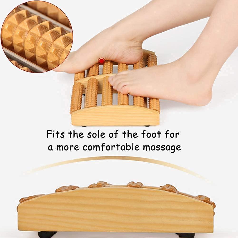 KEDY KEDY Wooden Roller Foot Massager Body Stress Buster & Accupressure Point Device Relaxation Health Care Product Foot Massager and Legs Pain Relief Massager | Set of 1 | Wooden