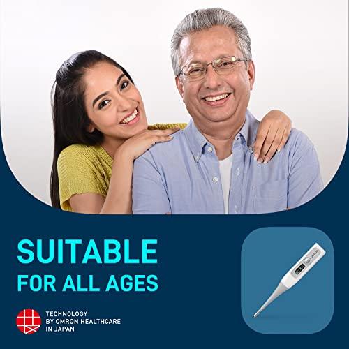 Omron Omron MC 343 Flexible Tip Digital Thermometer With Quick Measurement of Oral, Underarm Temperature in Celsius & Fahrenheit, Water Resistant for Easy Cleaning