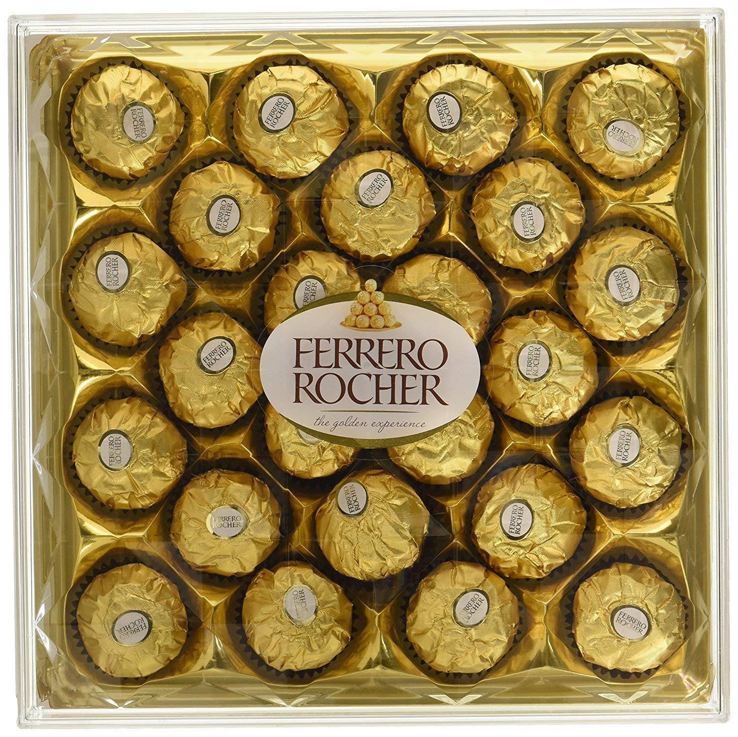Ferrero Ferrero Rocher T-24 Pieces Pack Of 2 300 Gram Each - Chocolate, Hazelnut