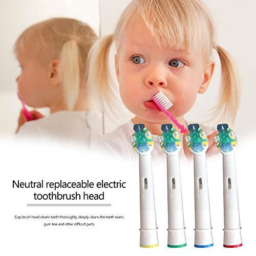 GRANDIOSI Replacement Brush Heads Compatible With Oral-B-Braun Floss Action - Pack of 4 Generic Electric Toothbrush Replacement Heads