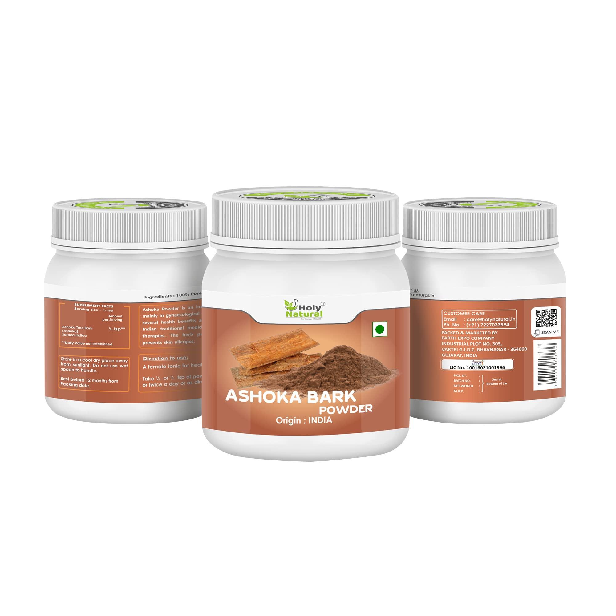 Holy Natural - The Wonder of World Holy Natural Ashoka Bark Powder - 250 GM | Ashok Chaal (Saraca Indica) Powder