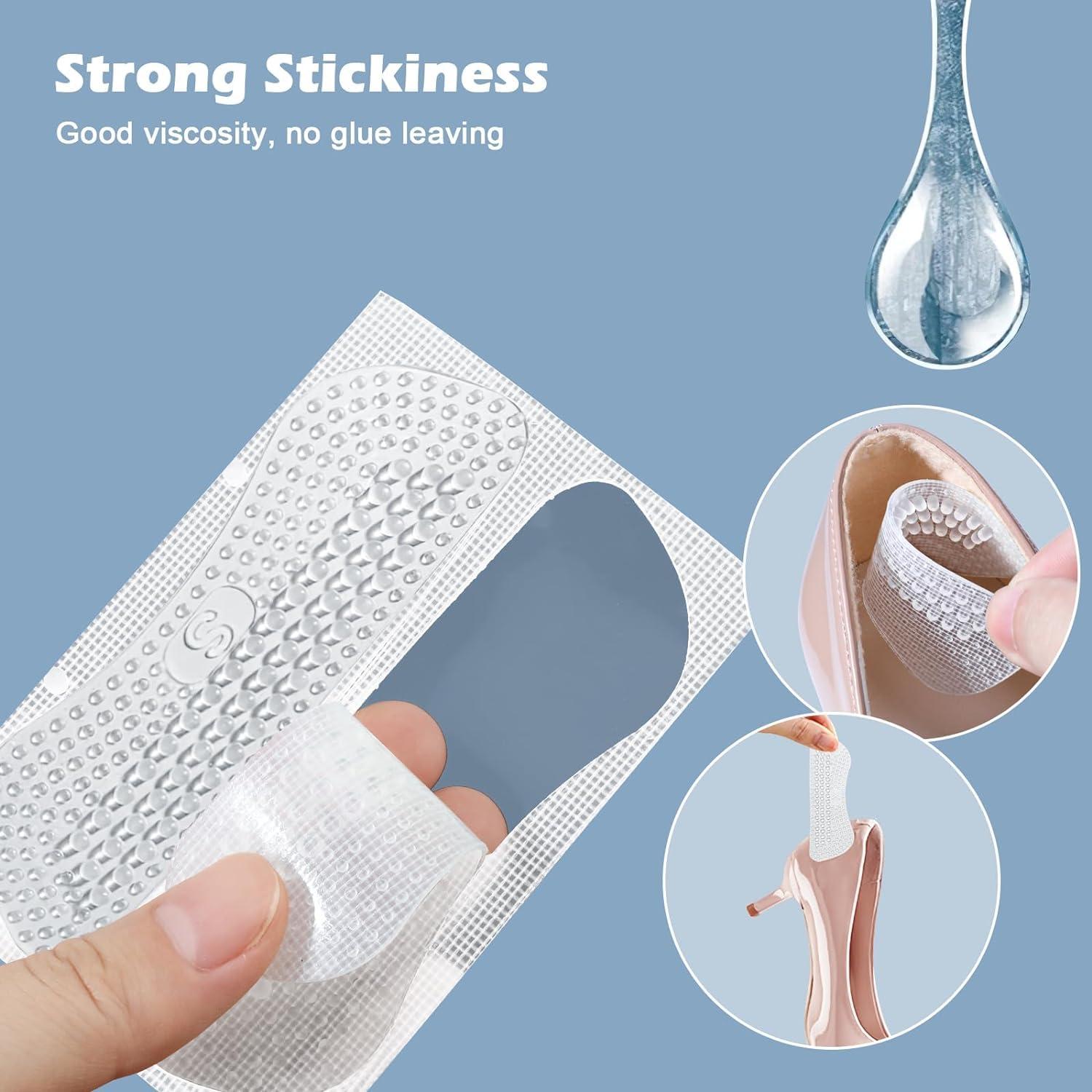 ZSIGNS ZSIGNS 4 Pairs Heel Grips for High Heels, Soft Silicone Shoe Pads for 1/2 Too Big or Loose Shoes, Self-Adhesive Anti-Slip Heel Cushion Pads Inserts Heel Protectors to Prevent Rubbing Blisters