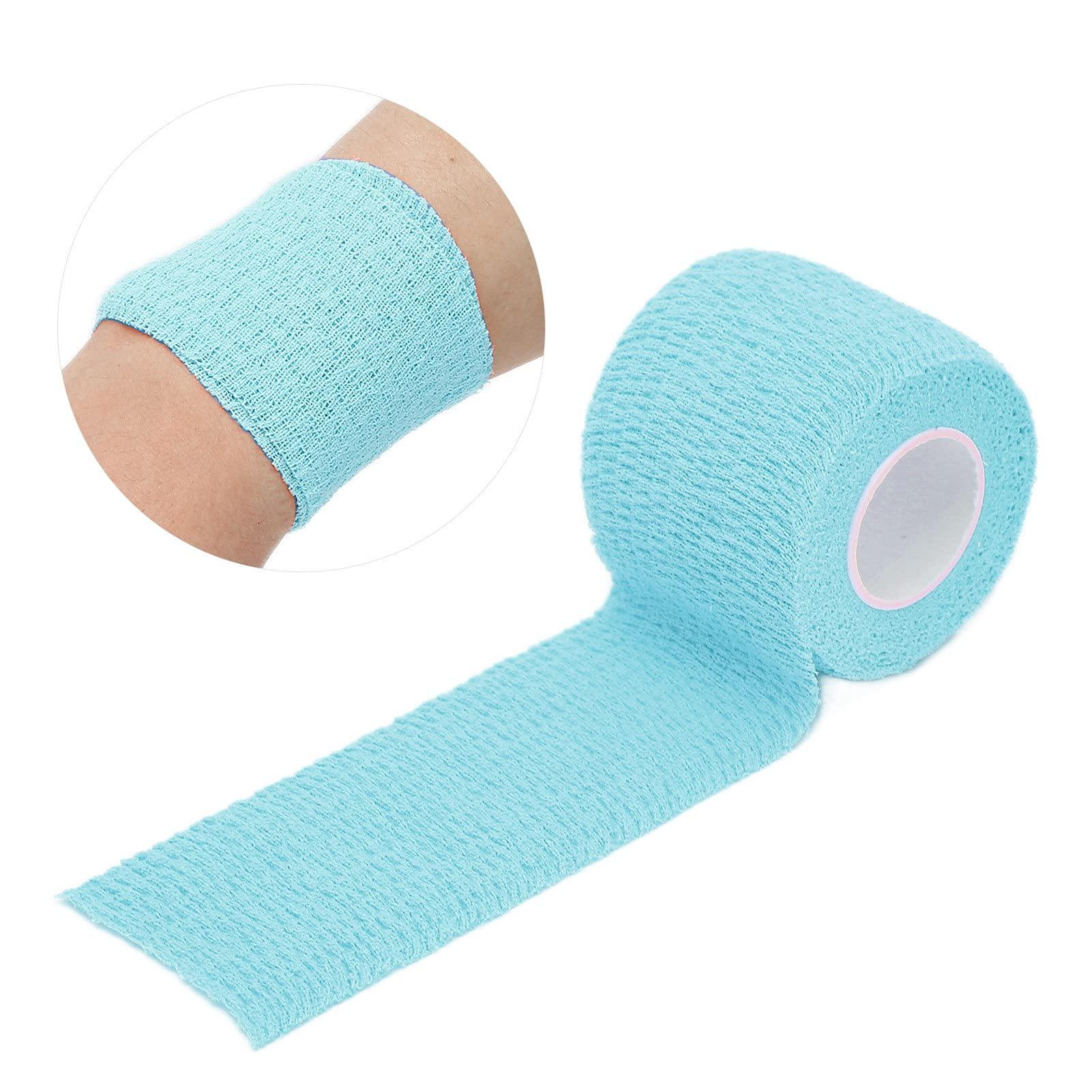 Sojare Elastic Self Adherent Bandage, Reduce Swelling Thin Adhesive Wrap Tape for Wrist for Ankle(blue)