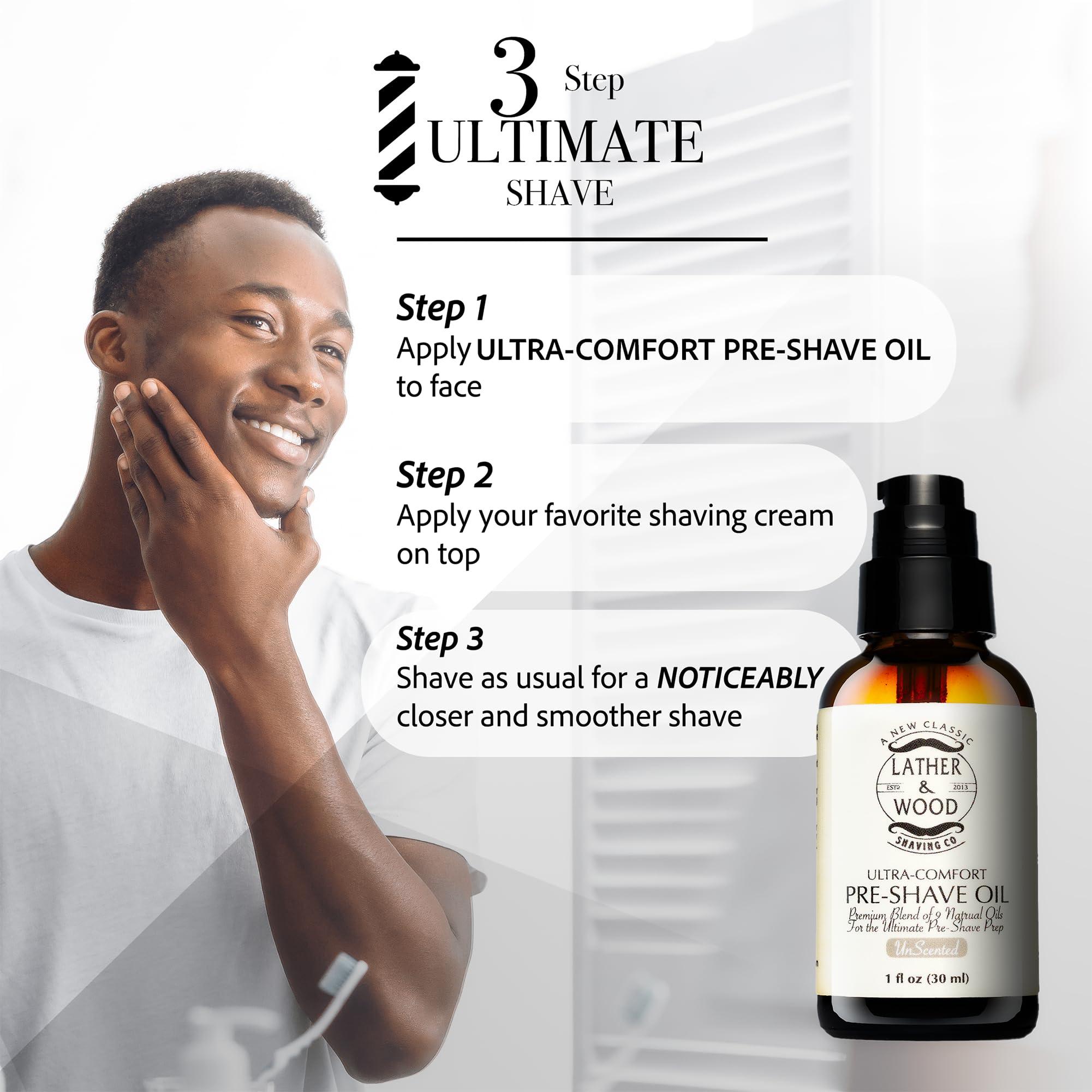 Lather & Wood Shaving Co Lather Wood Shaving Co 1 oz, Unscented: Lather & Wood Shaving Unscented Pre-Shave Oil - 1 oz