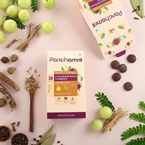 Panchamrit Panchamrit 100% Natural Chyawanprash Gummies - 30 Gummies(Pack of 2) | Boosts Immunity & Energy Levels along with Anti-ageing benefits | With 18+ Ayurvedic herbs & Vitamin C rich Amla For Kids & Adult