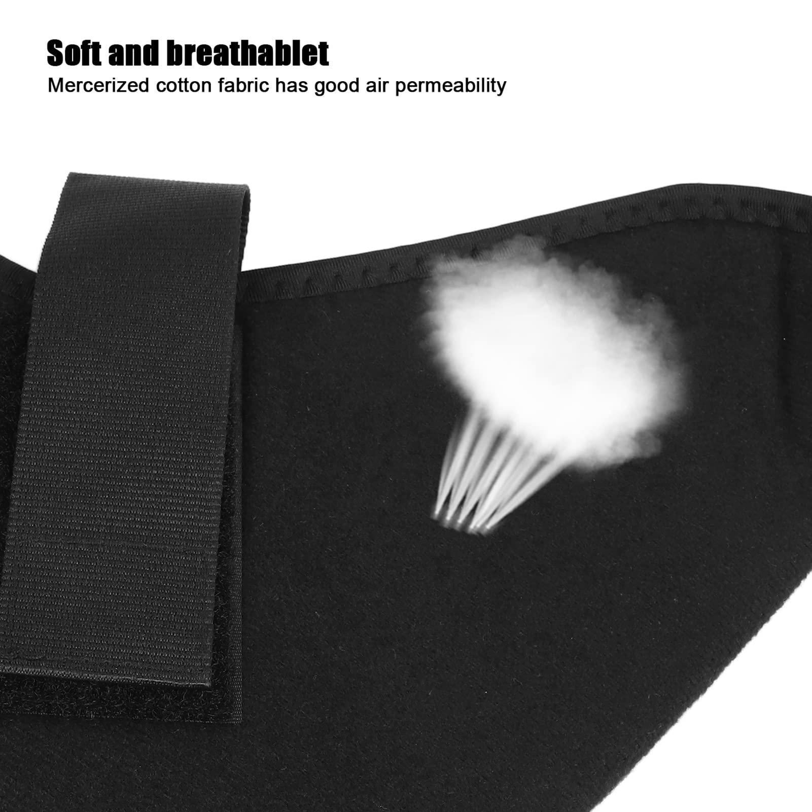 Shanrya Elbow Fracture Sling, Adjustable Shoulder Strap Mercerized Arm Sling Lightweight Portable Breathable for Rotator Cuff Surgery for Dislocation for Sprains(S)