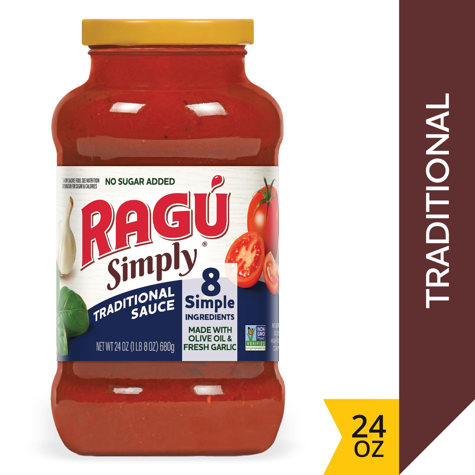 Ragu Ragu Simply No Sugar Added Traditional Pasta Sauce, 680g, Product of USA