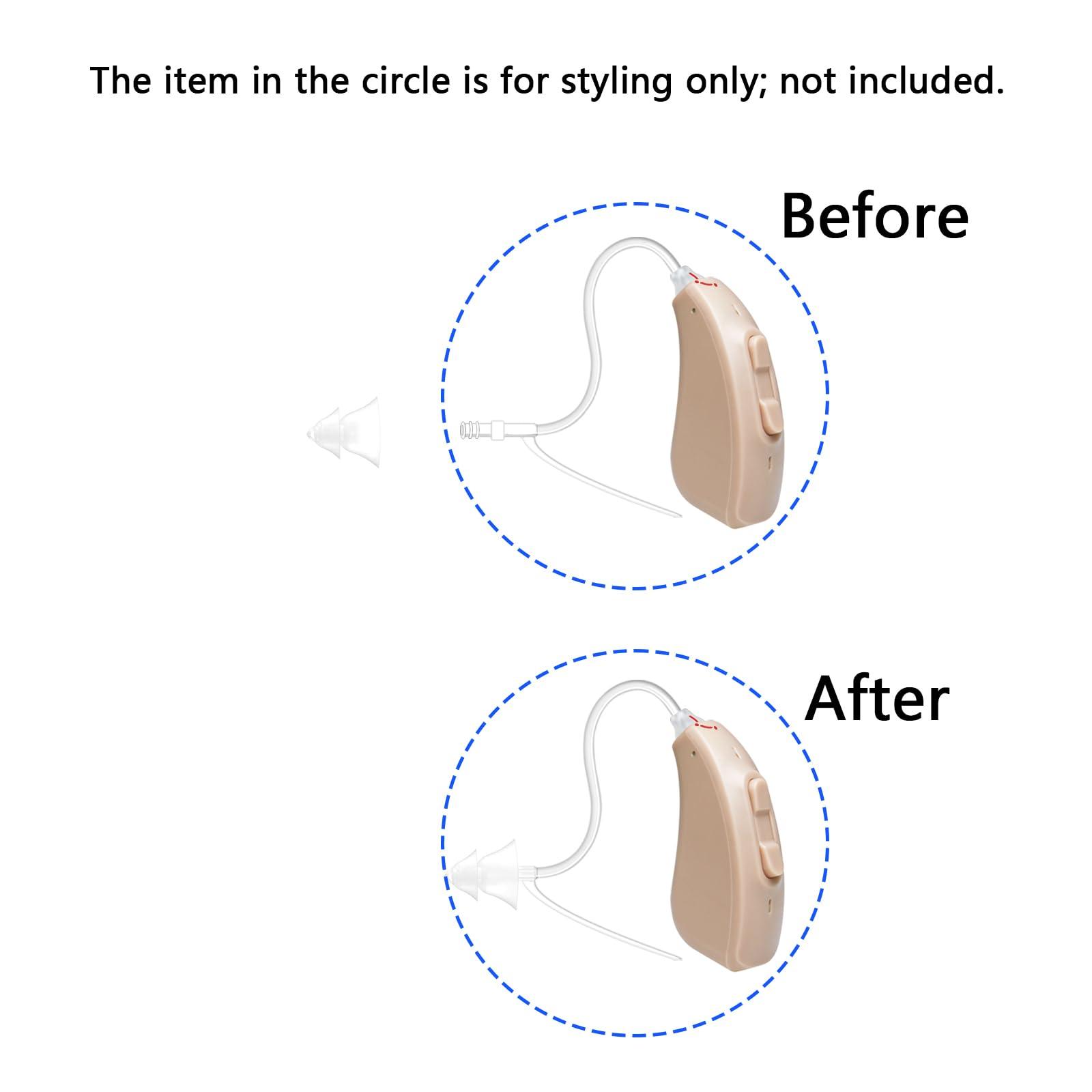 Banglijian Banglijian BTE Hearing Amplifier Accessories, 6 Ear Domes Double Layer Design for 2B Size (Medium)