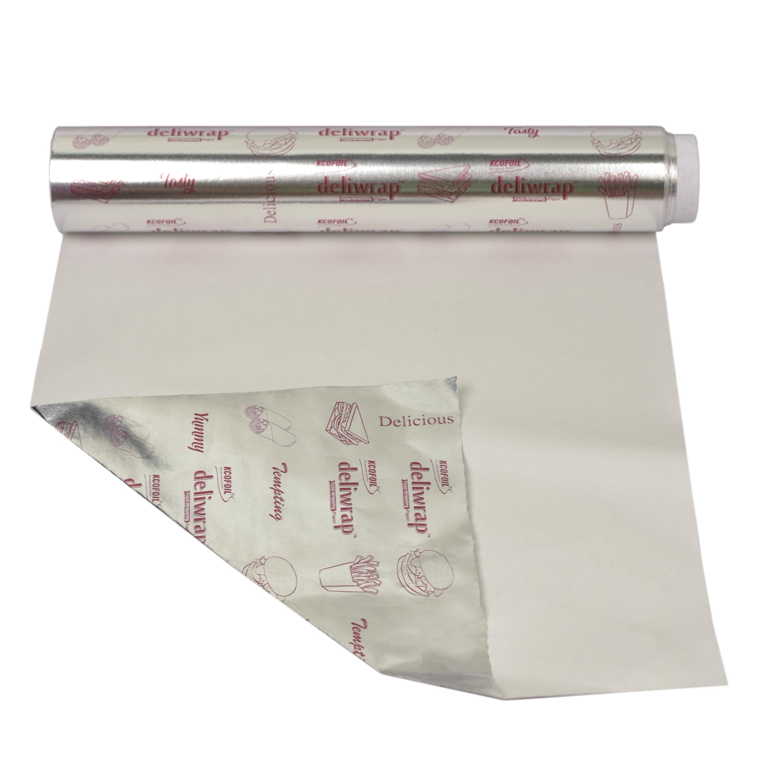KCOFOIL KCOFOIL 25 Meters Food Wrapping Paper| ISI Certified |Chemical Free Paper for Food |Parchment Paper for Food Wrapping | Non-Stick Wrapping Paper| Foil Paper for Wrapping & Oil Absorption | Pack of 1